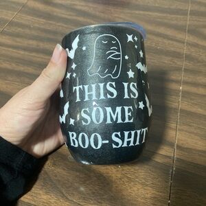 Black Halloween Ghost Tumbler